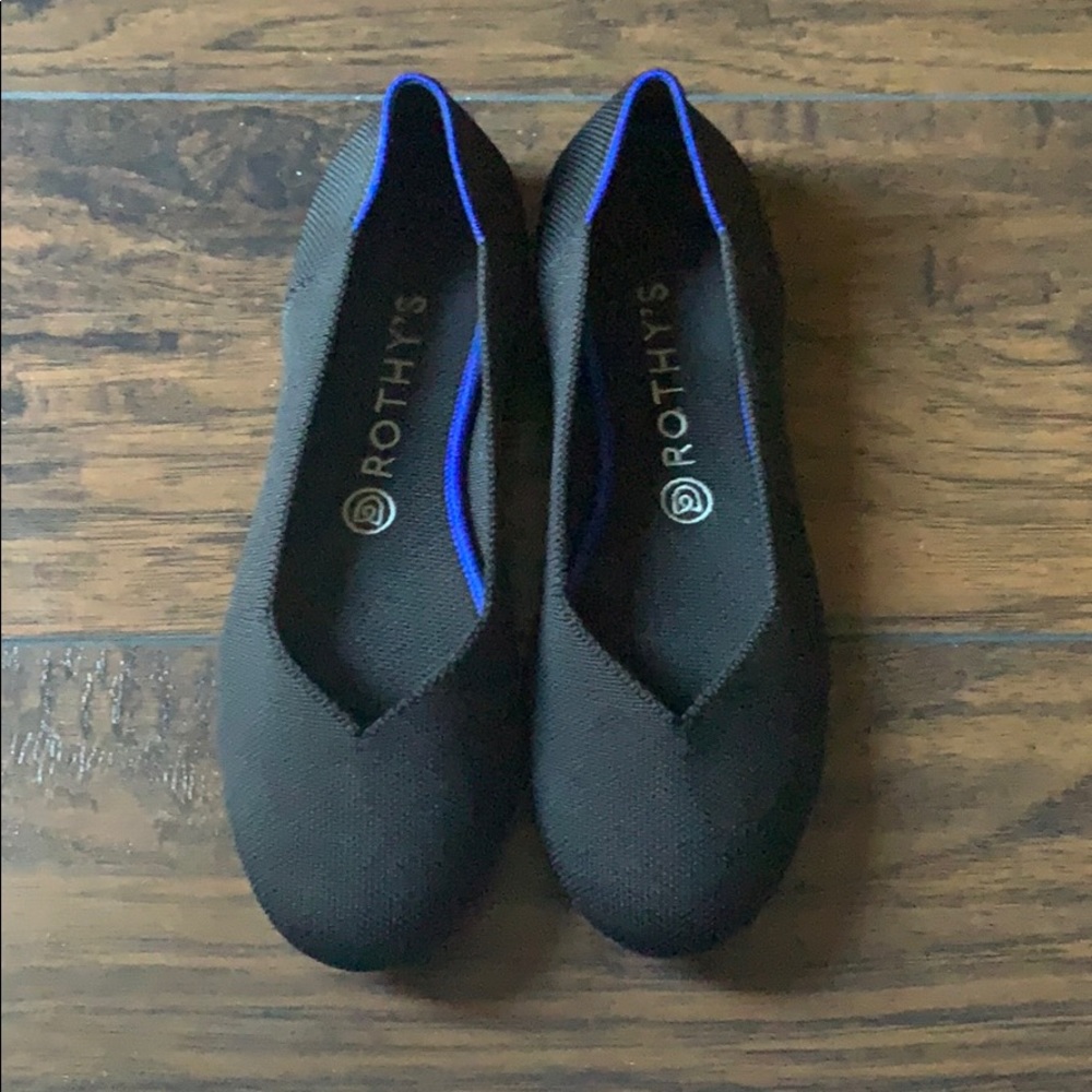 Rothys, The Daily Flat, Slip-On Ballet Flat - Black, Women's 9